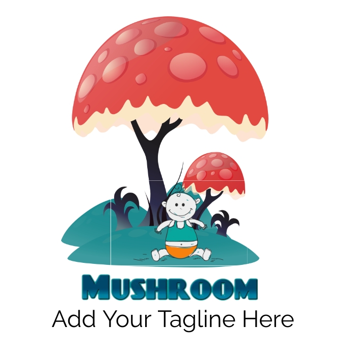 mushroon logo design art instagram post Instagram-bericht template