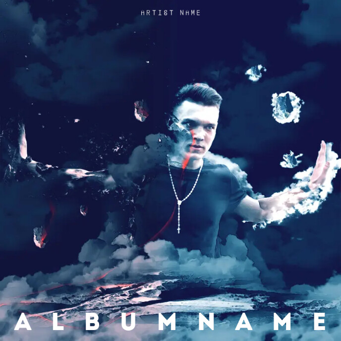 Music Album Cover Template composition of a guy on the topic of good ...