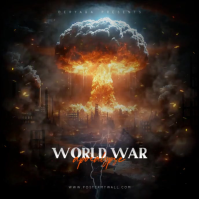Music Album Mixtape Cover War Explosion Bomb Apocalypse template