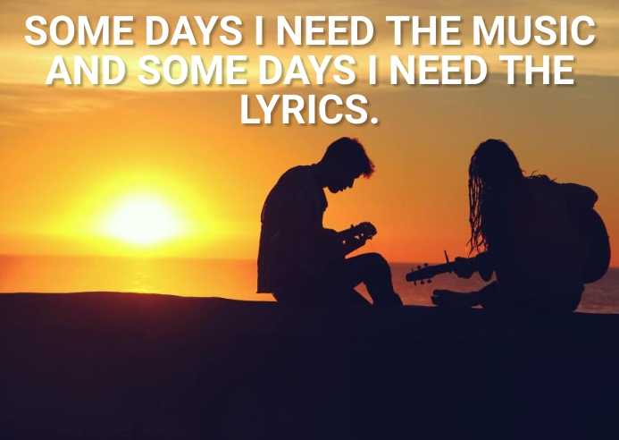 MUSIC AND LYRICS QUOTE TEMPLATE A6