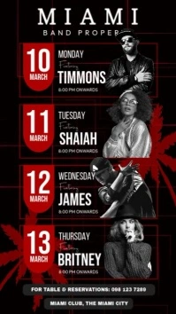 Music Artist Tour Dates Instagram Story template
