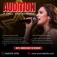 Music Audition Poster Template