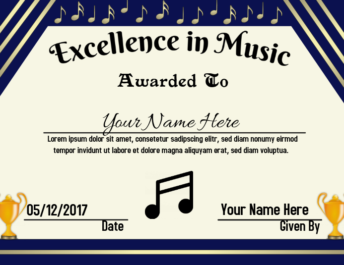 Music Award 传单(美国信函) template