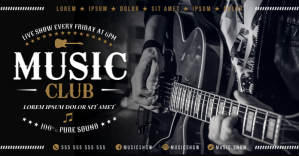 Black Music Club Event Facebook Shared Image Template
