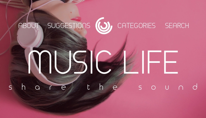 music blog header pink background Template | PosterMyWall