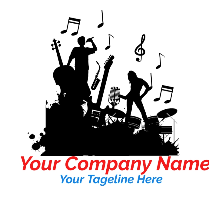 Music brand logo template