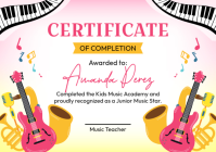 Music Certificate Ads A4 template