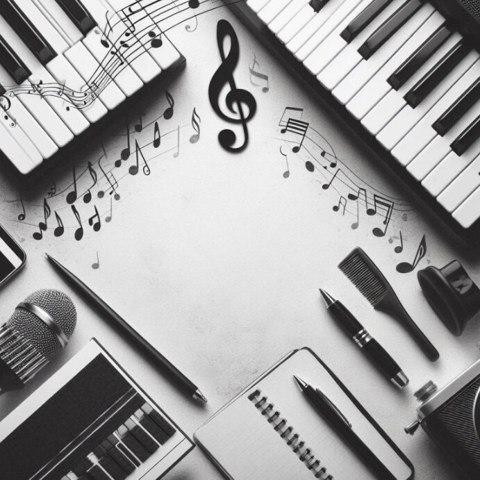 music class background template Instagram Post