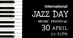 Music classes, music,jazz day Facebook Shared Image template