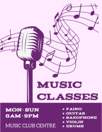 Music Classes Flyer Folder (US Letter) template