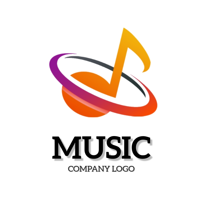 MUSIC COMPANY BUSINESS LOGO DESIGN Template Quadrado (1:1)