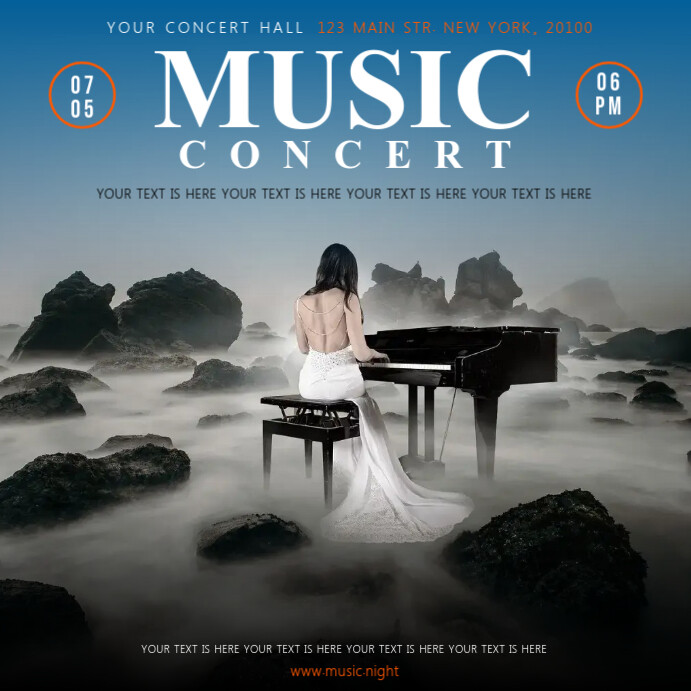 MUSIC CONCERT BANNER Template PosterMyWall