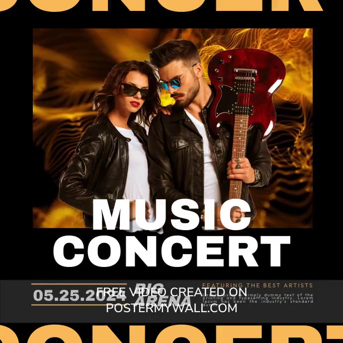 Concert Post Example Music Concert Template | PosterMyWall