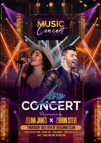 Music concert A5 template