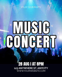 Черный Music Concert Instagram Portrait Template