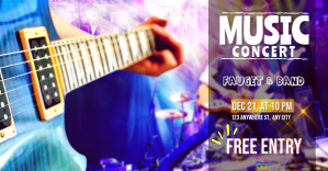 music concert Facebook begivenhed cover template