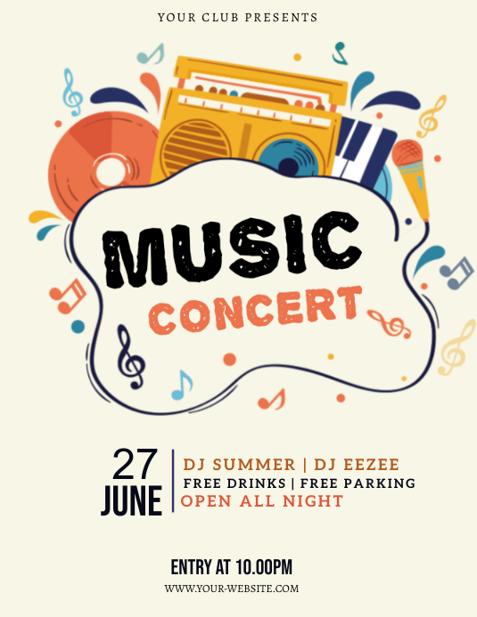 Concert Ad Examples MUSIC CONCERT FESTIVAL AD FLYER TEMPLATE | PosterMyWall