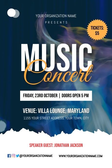 MUSIC CONCERT FLYER Template | PosterMyWall