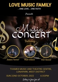 music concert flyer template A5