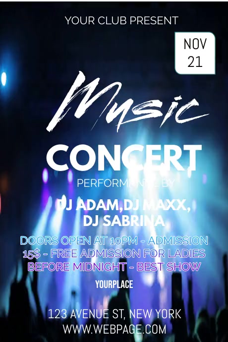 Recital Flyer Background Download The Artist Concert Music Flyer