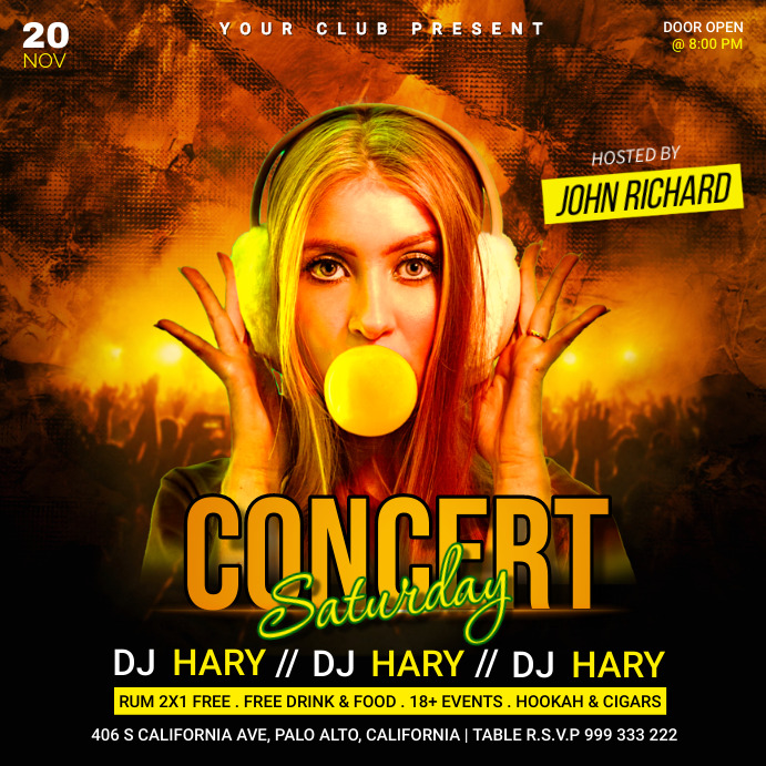Plantilla de music concert party flyer | PosterMyWall