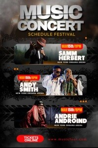 Black Music Concert Schedule Plakat Template
