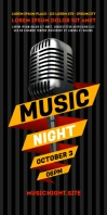 MUSIC CONCERT ROLL UP BANNER template