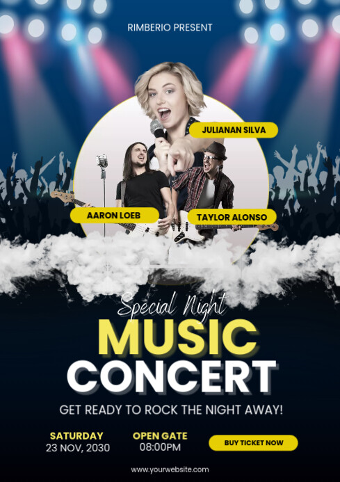 music concert template A4