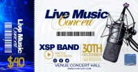 Music ConcertTicket Facebook Shared Image template