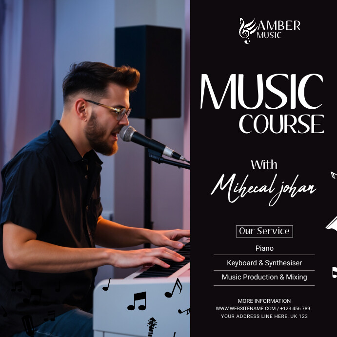 Music Course Template | PosterMyWall