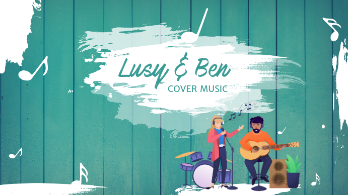 Music Cover Youtube Channel Art Coverfoto til YouTube-kanal template