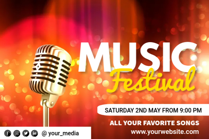 Music Ad Banner Template | PosterMyWall