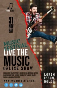 Music Half Page Wide template