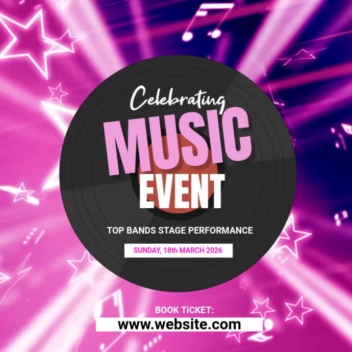 Music Event Banner Ad Template | PosterMyWall