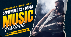 MUSIC EVENT BANNER Facebook Shared Image template