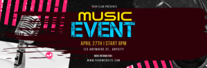 Music Event Encabezado de Twitter template