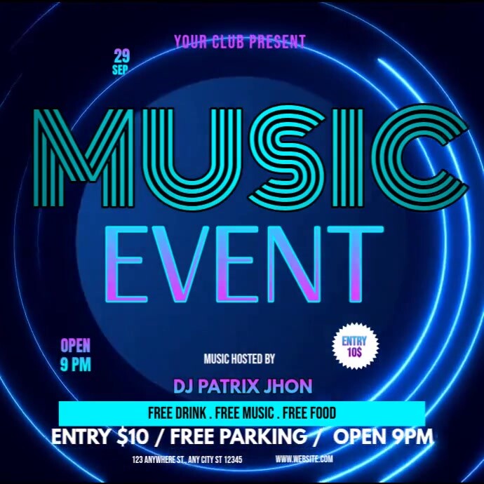 Music event Template | PosterMyWall