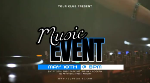 Music Event Twitter Post template