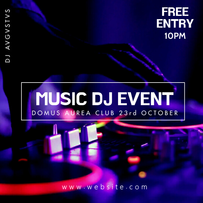 Musik Event Dj Party Instagram Post Werbung Vorlage Postermywall