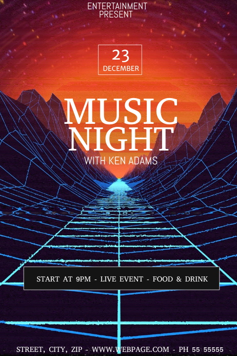 Music Event flyer template | PosterMyWall
