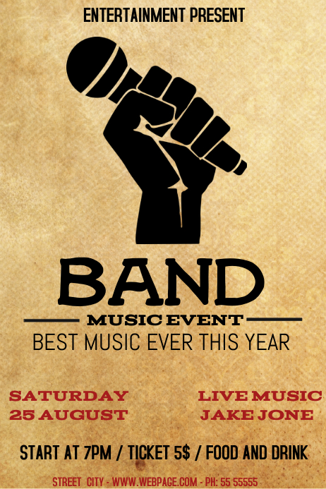 Music Event Flyer Template Postermywall