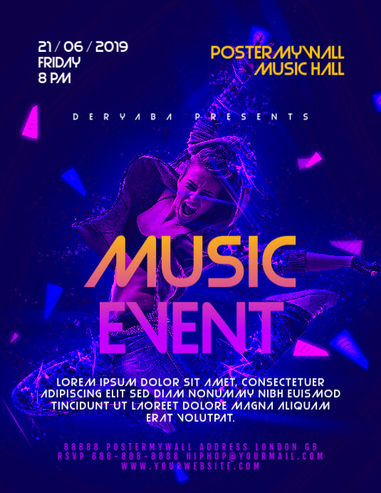 Music Event Flyer Template PosterMyWall