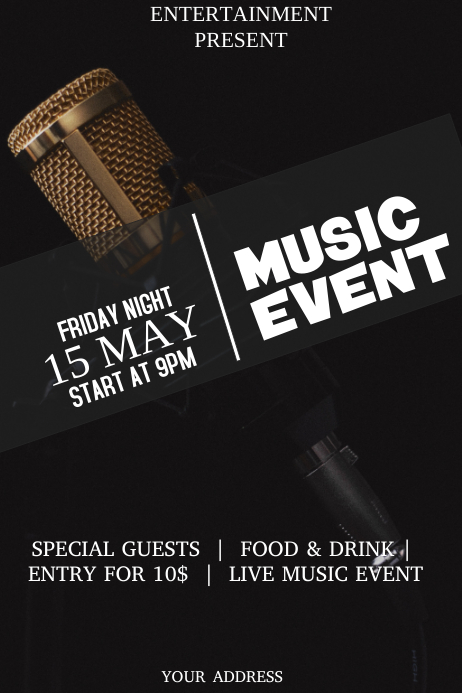 Music Event Flyer Template PosterMyWall