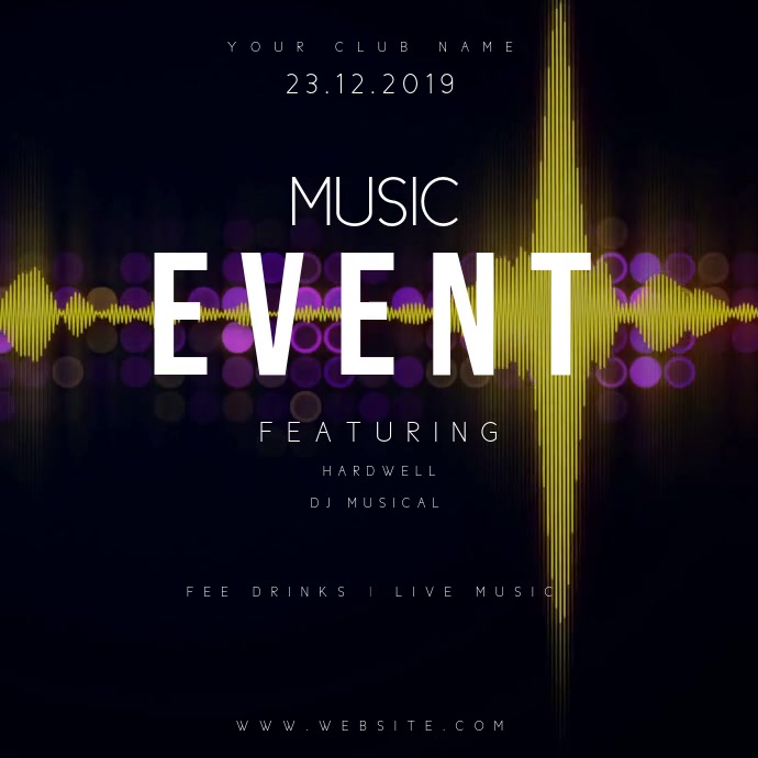 Music Event Motion Poster Template | PosterMyWall
