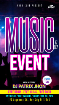 Music event poster Instagram Story template
