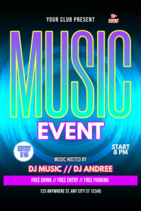 Music event poster template