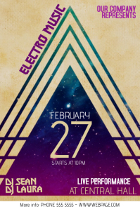 customizable design templates for galaxy flyer postermywall galaxy flyers band music