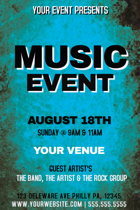 MUSIC EVENT Plakkaat template