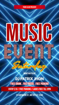 Music event saturday instagram reel template