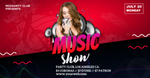 music event social media post ภาพที่แชร์บน Facebook template